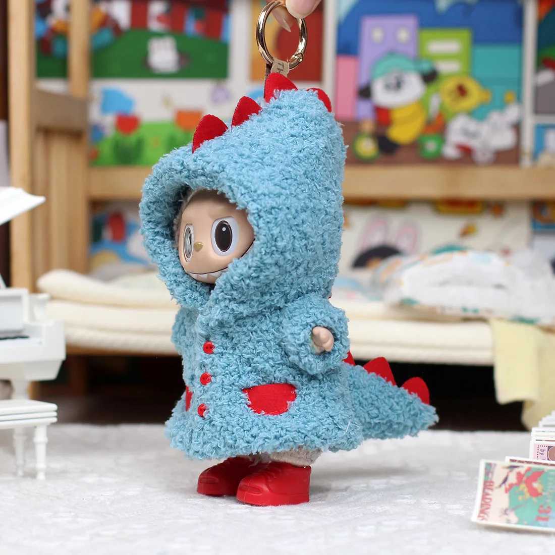 Cute Dinosaur Clothing for Labubu V1VV3 The Monsters Pin 1517CM Doll Clothes Kid Toy Gift Doll Clothes Outfit Accessories C250924