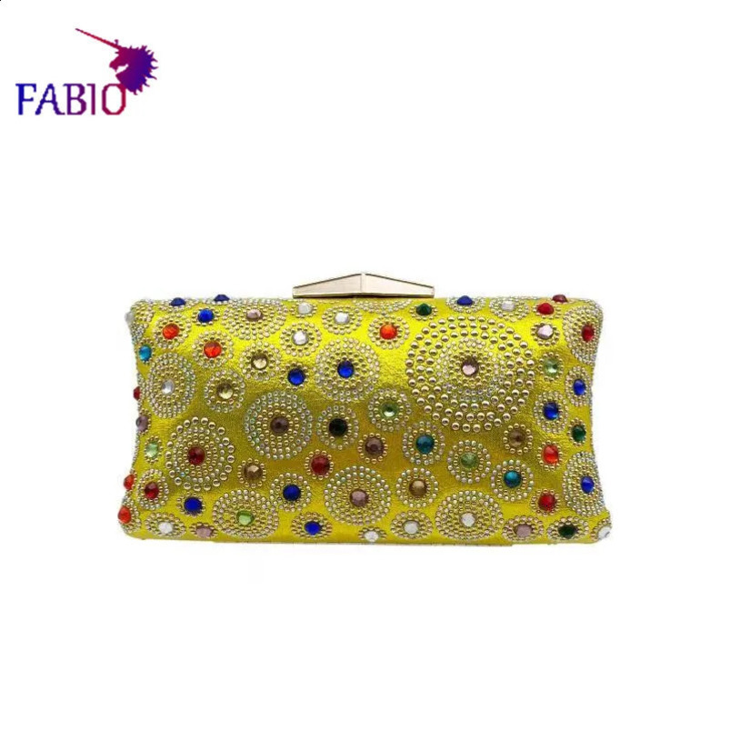 African mom multicolor bright diamond n womens bag dinner dress elegant club 240903