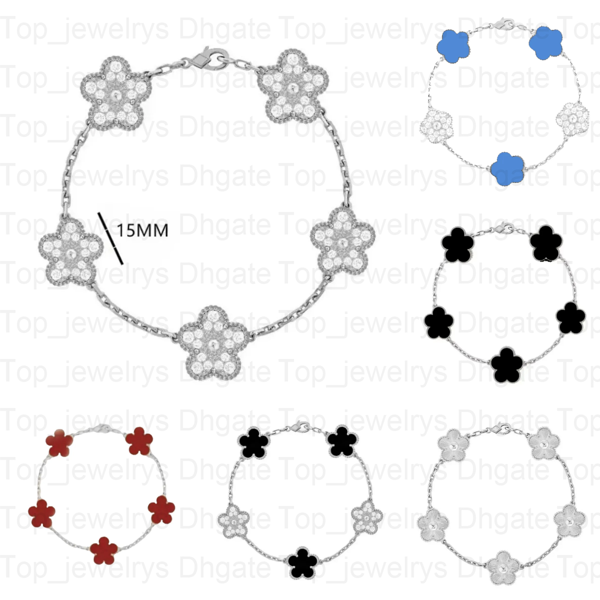 designer clover bracelet luxury jewelry designers for women 18K silver chain shell woman gold chain women men designers Clover jewelry Party gift