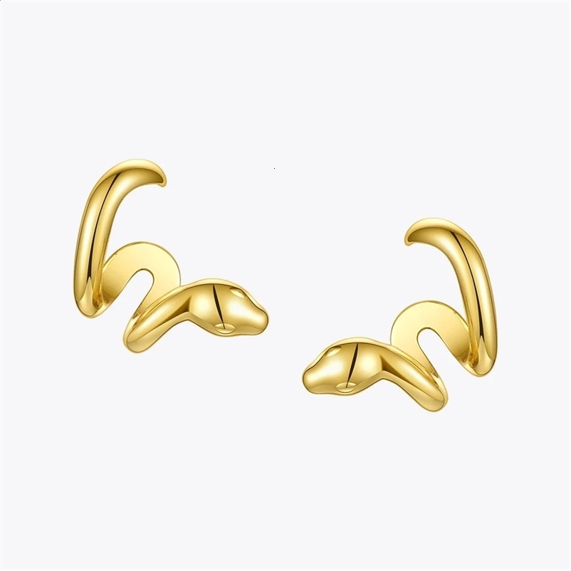 ENFASHION Punk Curved Snake Ear Cuff Clip On Earrings For Women Irregular Gold Color Earcuff Earings Fashion Jewelry Gifts E1177240920bj