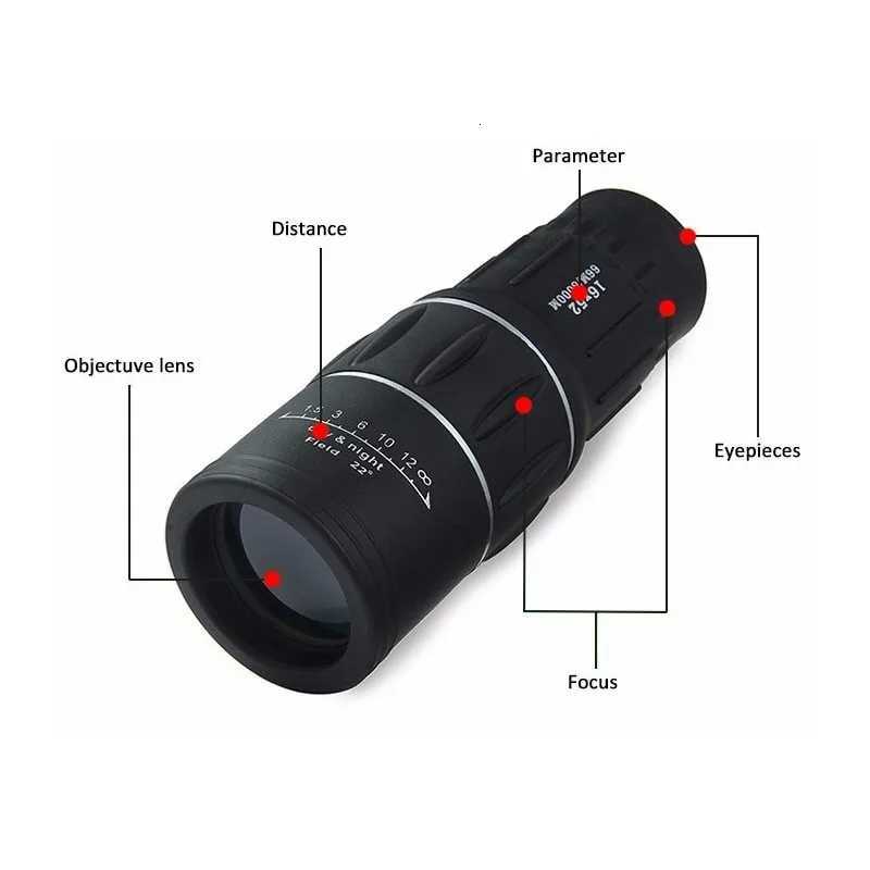 16X52 AllOptical Monocular High Power Night Vision Nitrogen Tescope for Hunting Optic ns Best Outdoor Spotting Scope Y250924