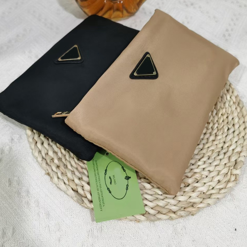 2 Colors Triangle Letter Makeup Bag Handbags with Stamp Special Letter Cosmetic Bag for Gift Party