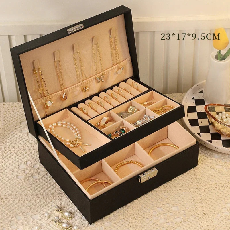 Double Jewelry Box Earrings Necklace Ring Jewelry Box Jewelry Storage Box Jewlery Box Jewelry Organizer Jewelry Box 250614