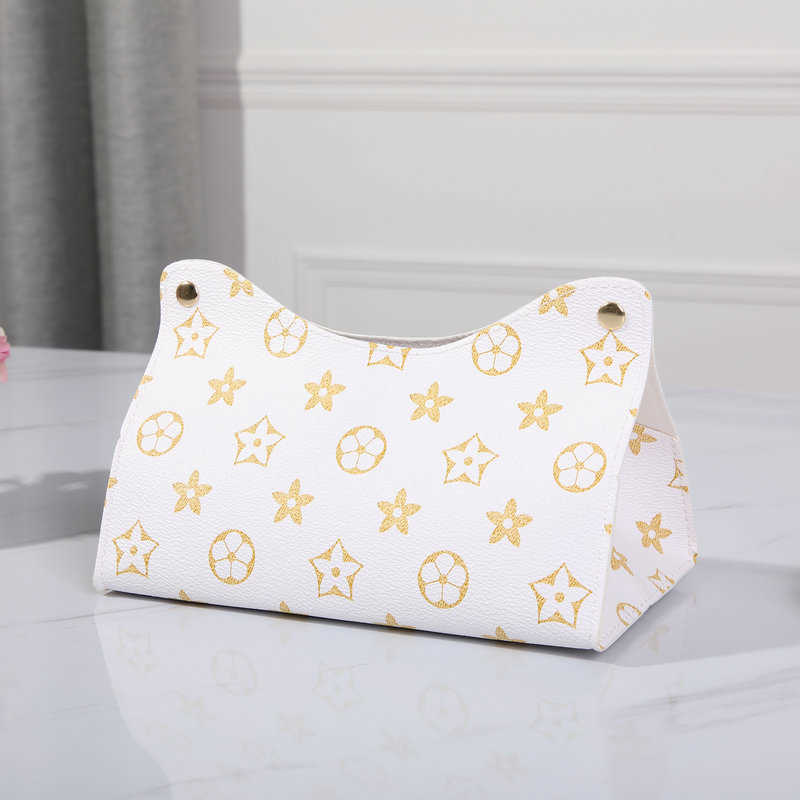 INS Tissue Box Toilet Paper Car Desktop Tissue Box Light Luxury Old Flower Living Room Home Napkin Storage Box C250924