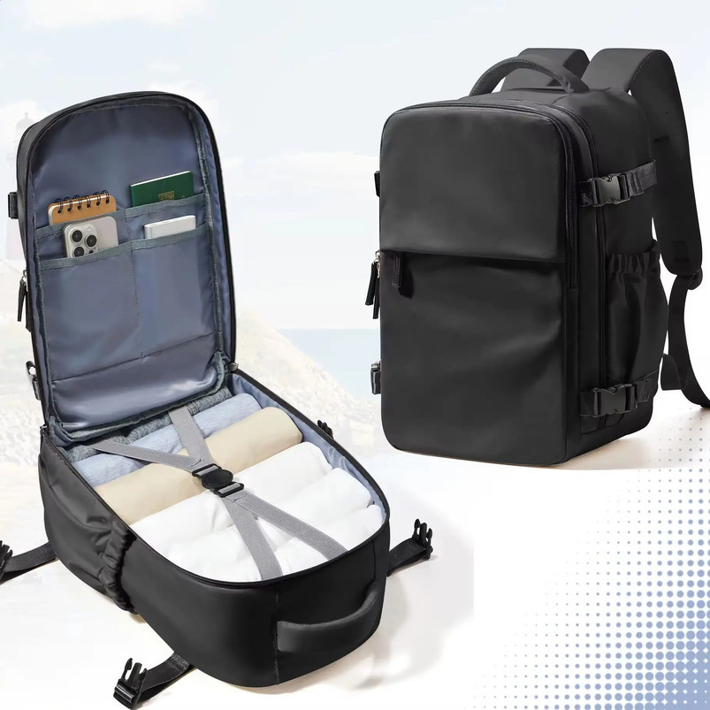 Womens travel backpack mens business laptop bag university waterproof cabin Wizzair 40x30x20 240820