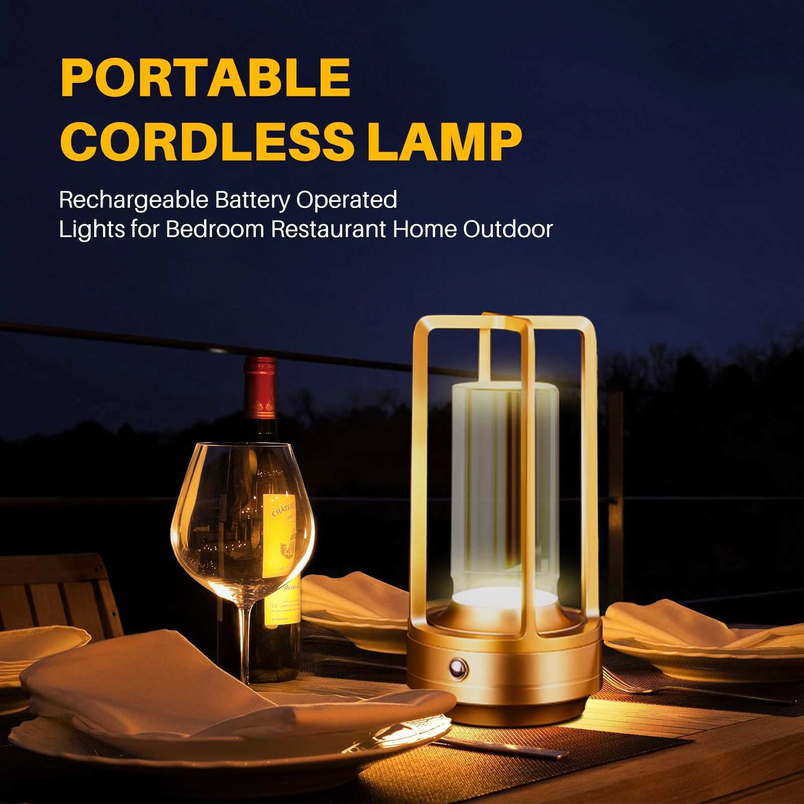 Rechargeable Led Cordless Table Lamp Style Desk Lamps Camping Atmosphere Light Restaurant Creative Beside Night Lights ABS C251115