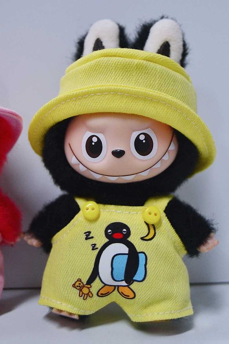 Overalls Clothes for Labubu V4 Clothing for Labubu 40 The Monsters Pin for Love Series Doll Outfit Fisherman Hat Parts C250924