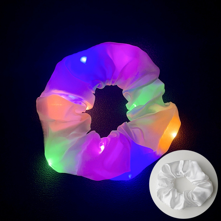 Hair Accessories Light Up Scrunchies For Girls Led Hair Ties Woman Ponytail Holder Scrunchy Bands Hairbands Party Supplies Halloween M4356