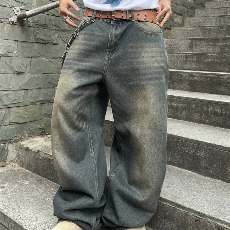 1 piece of mens multi-purpose hip-hop casual jeans for daily casual American streetwear without belts/decorations 250423