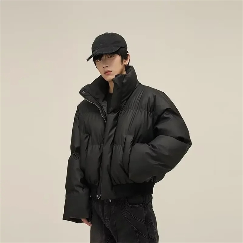 Autumn Winter Loose-fit Hooded Cotton Coat For Men Casual Zippered Sport Jacket Ideal For Spring Autumn Seasons 240829
