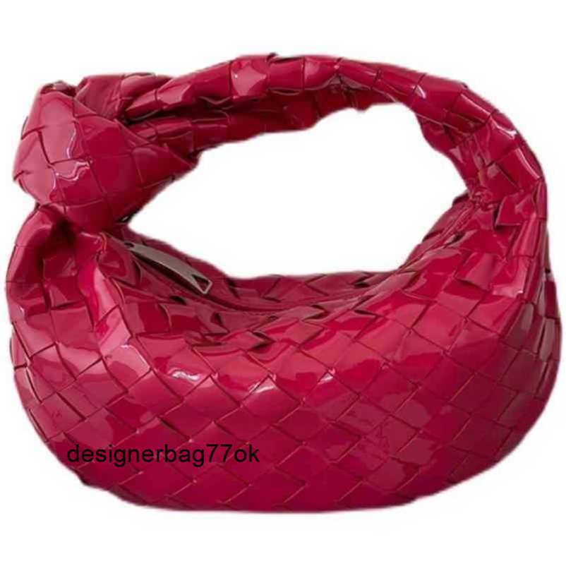 Italy Jodie Handbag Bag Designer Handbags Jodie 2025 Patent Leather Knot Hopo Imported Sheepskin Armpit Mini Portable Genuine 6zm6 GXRJ