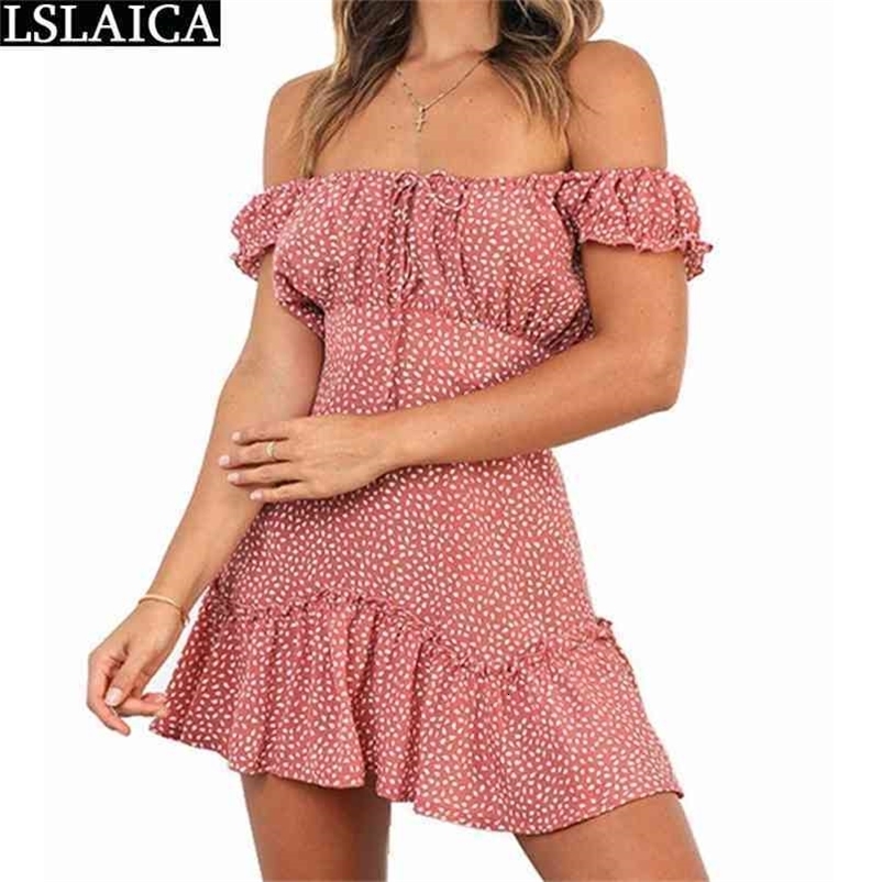 party dress off the shoulder slim small floral print bodycon bandage hollow out slash neck sexy club women 210515