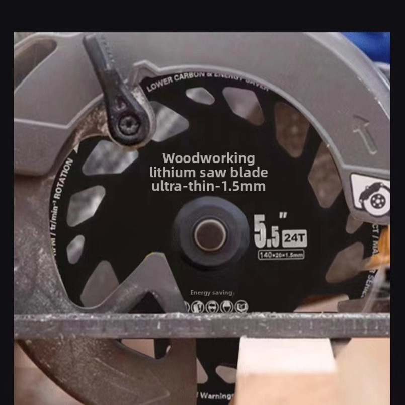 Black Hole Circular Cutting Handheld Alloy Energy-Saving Woodworking Ultra-Thin Lithium Electric Saw Blade