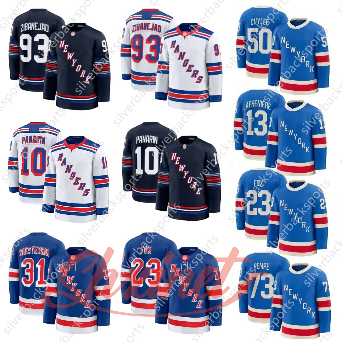 MESSIER NY 2025-26 Centennial Hockey Jersey Matt Rempe Mika Zibanejads Adam Fox Will Cuylle Artemi Panarin J.T. Miller Ryan Lindgren Shesterkin Brett Berard