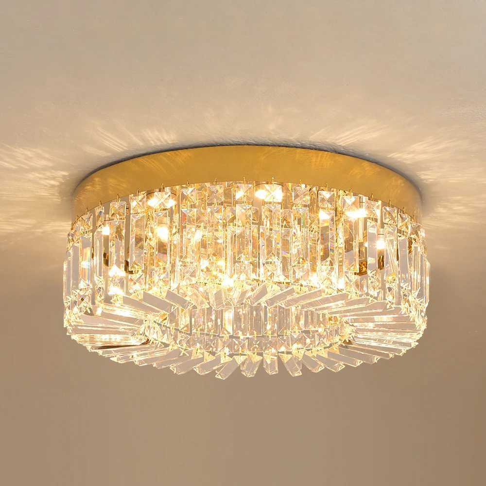 Crystal Ceiling Lamp Living Room Gold Luxury Modern Chandeliers Decoration Led Ceiling Lights Lighting Fixture Diameter 40 50cm X250924