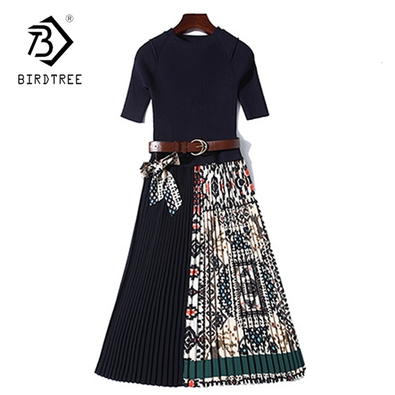 Summer Women Casual Pleated Dress with Slim Office Short Sleeve O-Neck Midi Dresses D9N303Q 210416