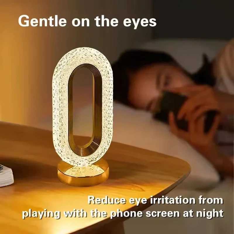 Crystal Touch Lamp with Touch Control Table Lamp 3 Color Dimmable Bedside Lamp Decorative Modern Nightstand Lamp for Living Room C251115