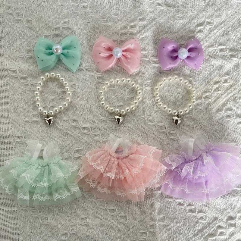 New LABUBU baby clothes double lace suspender cake princess dress doll clothes accessories pendant C250924