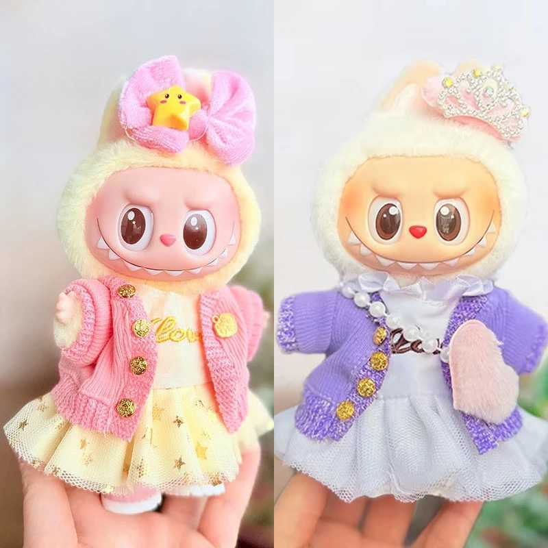 Mini Doll Outfit Accessories Set Cotton Sweater Skirt Clothing for 1517cm Ropa Labubu Dolls 10cm Cotton Dolls C250924