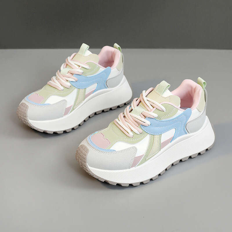 BN031 Thick Sole 2025 Spring and Autumn Sports Academy Style New Women's Breathable Casual Dad Shoes d20990