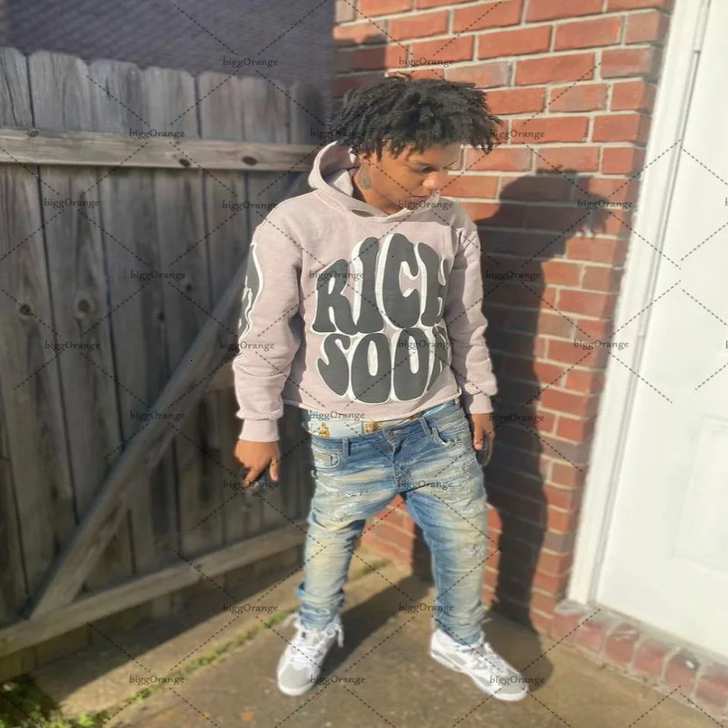 American Street Hip Hop Letter Flame Print Loose Pullover Sweatshirt Women Y2K Retro Harajuku Casual Oversized Hoodie Men 240318