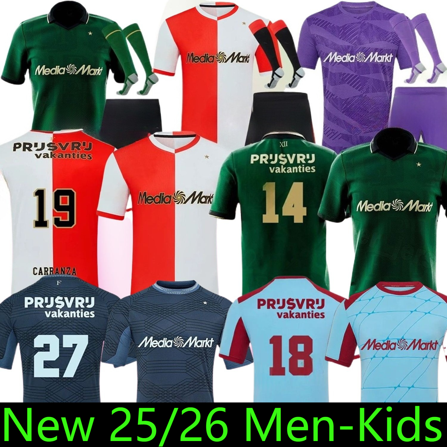 25 26 KOKCU Gimenez Danilo Soccer Jerseys 2025 HET LEGIOEN Feyenoords Home TRAUNER football shirt HARTMAN GIMENEZ PAIXAO TAABOUNI TIMBER HANCKO men kids uniforms
