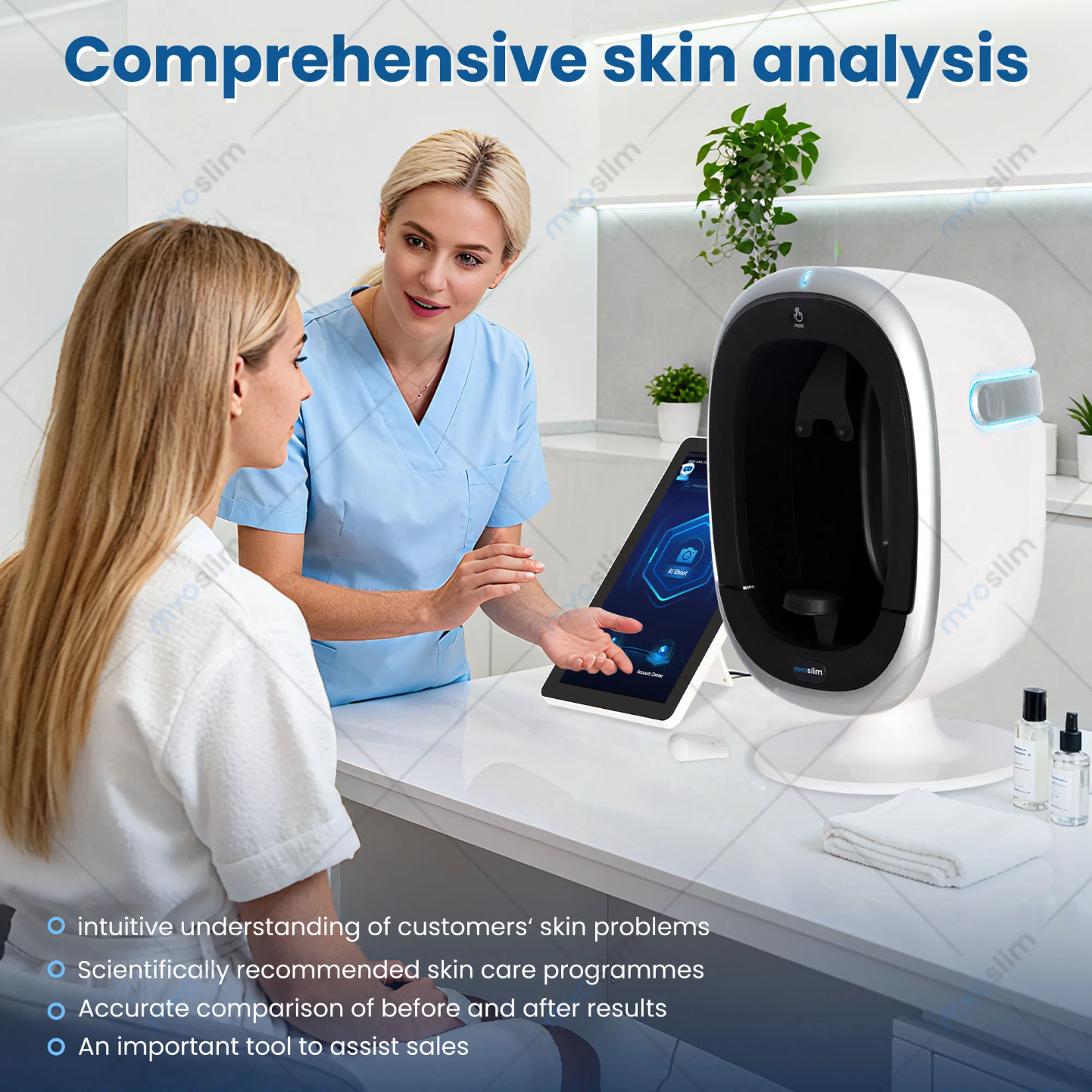 AISIA O1 3D AI Facial Skin Analyzer Detection Skin Problem Diagnosis 8 Spectrum Professional Analysis Beauty Salon Equipment Skin Diagnosis System Sal