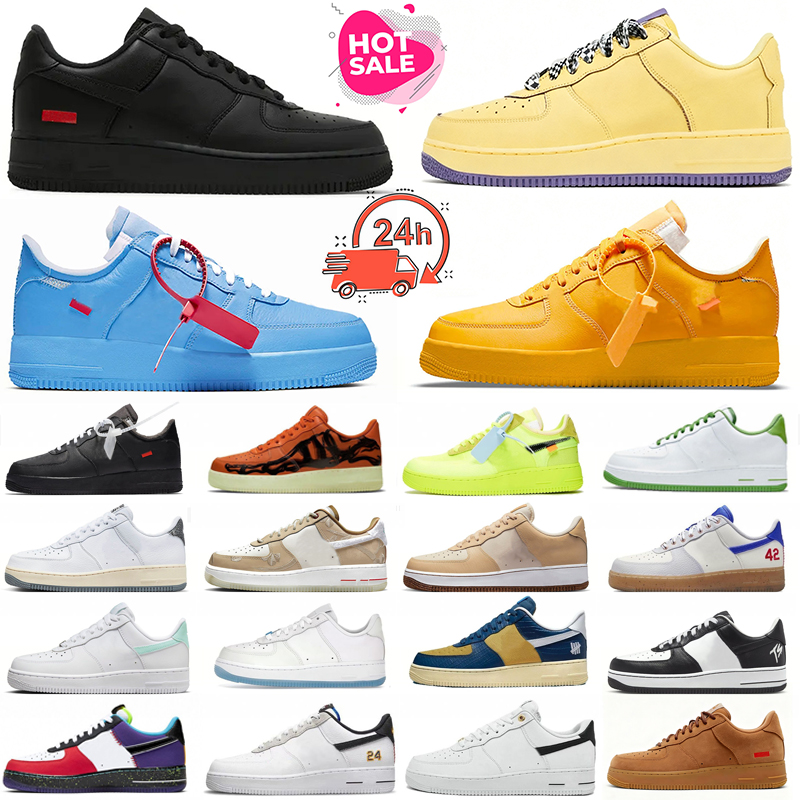 Designer one shoe Casual Shoes classic sneakers utility white black wheat Baroque Brown Flax Wheat womens mens trainers chaussures size 36-45 free shipping