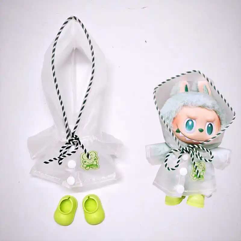Labubu Generation 1 2 3 15cm 17cm Clothes Colorful Raincoat Dolls Accessories Anime Character Dress Up Toy Dolls Clothes C250924