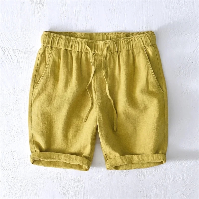 Cotton Linen Shorts Fpr Men Summer Fashion Loose Beach Holiday Shorts Man Casual Shorts Plus Size Drawstring Shorts 250520