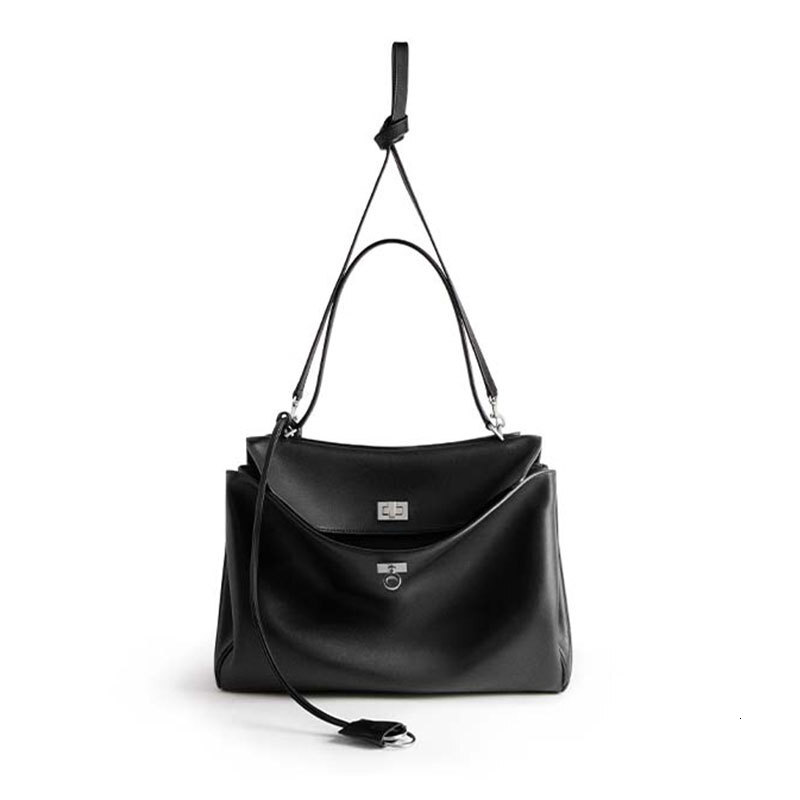 Bag for Women 2025 New Rodeo Bag Large Capacity Commuter Tote Bag B Brand Same Style Handbag Textured Shoulder Bag f6