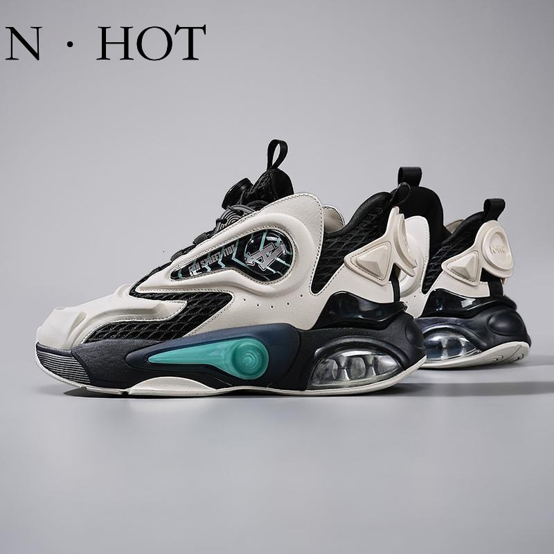 NHOT Designer Luxury Breathable Sports Men's Shoes Spring And Autumn Trend Leisure Knob Air Cushion Basketball Shoes Fashion Trend Button Running