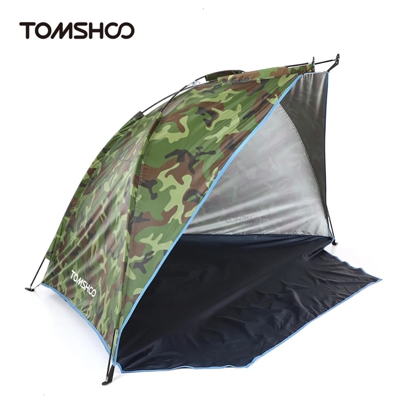 2-person camping tent single-layer outdoor tent UV resistant beach tent sunshade fishing and picnic park 240704bj