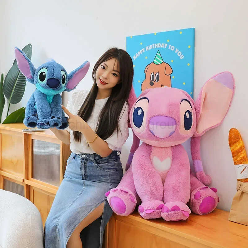 Disney Disneys Anime Lilo Stitch Kawaii Stitch Plush Doll Girls Room Decoration Large Plush Pillow Girlfriend Valentines Day Gifts H250924