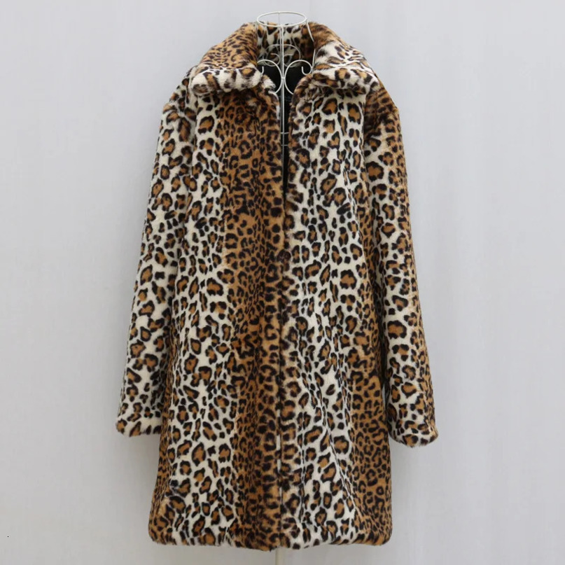 S-6XL size fashionable mens jacket leopard print warm mink velvet mens winter jacket loose outdoor sports and leisure long park 241122