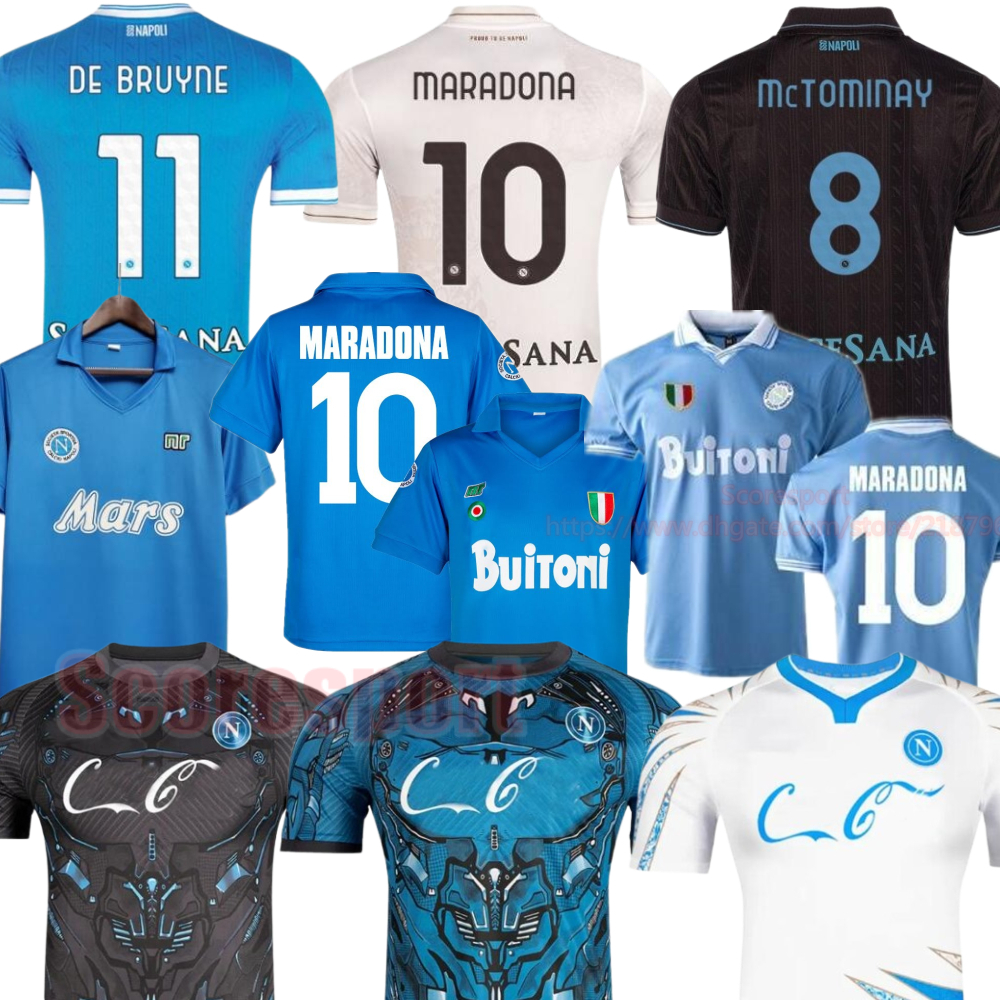 MARADONA Napoli Soccer Jerseys 25 26 Mctominay HOJLUND BUONGIORNO Napoles 87 88 Kids 89 90 91 Retrio Football Shirts Retro jerseys MEN Kids Kit 3XL 4XL