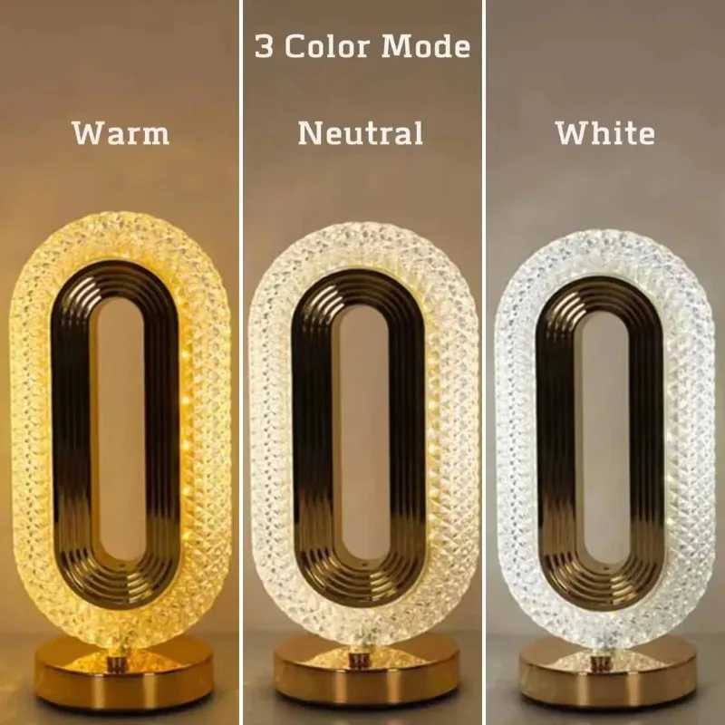 Crystal Touch Lamp with Touch Control Table Lamp 3 Color Dimmable Bedside Lamp Decorative Modern Nightstand Lamp for Living Room C251115