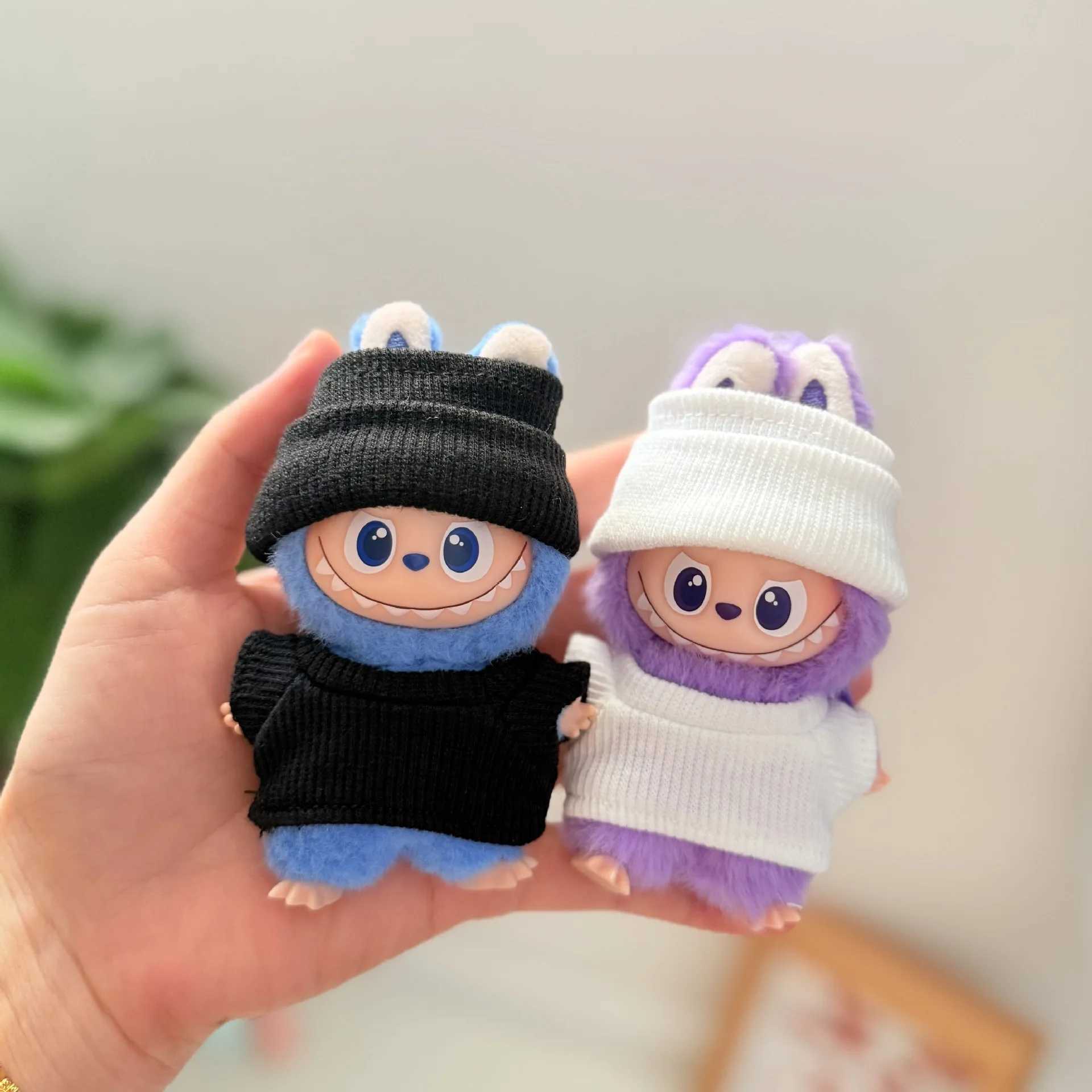40 Labubu Clothes Love Sweater Flip Up Set Plush Cute Animal New Year Wilderness Wear Mini Doll Accessories Christmas Gift C250924