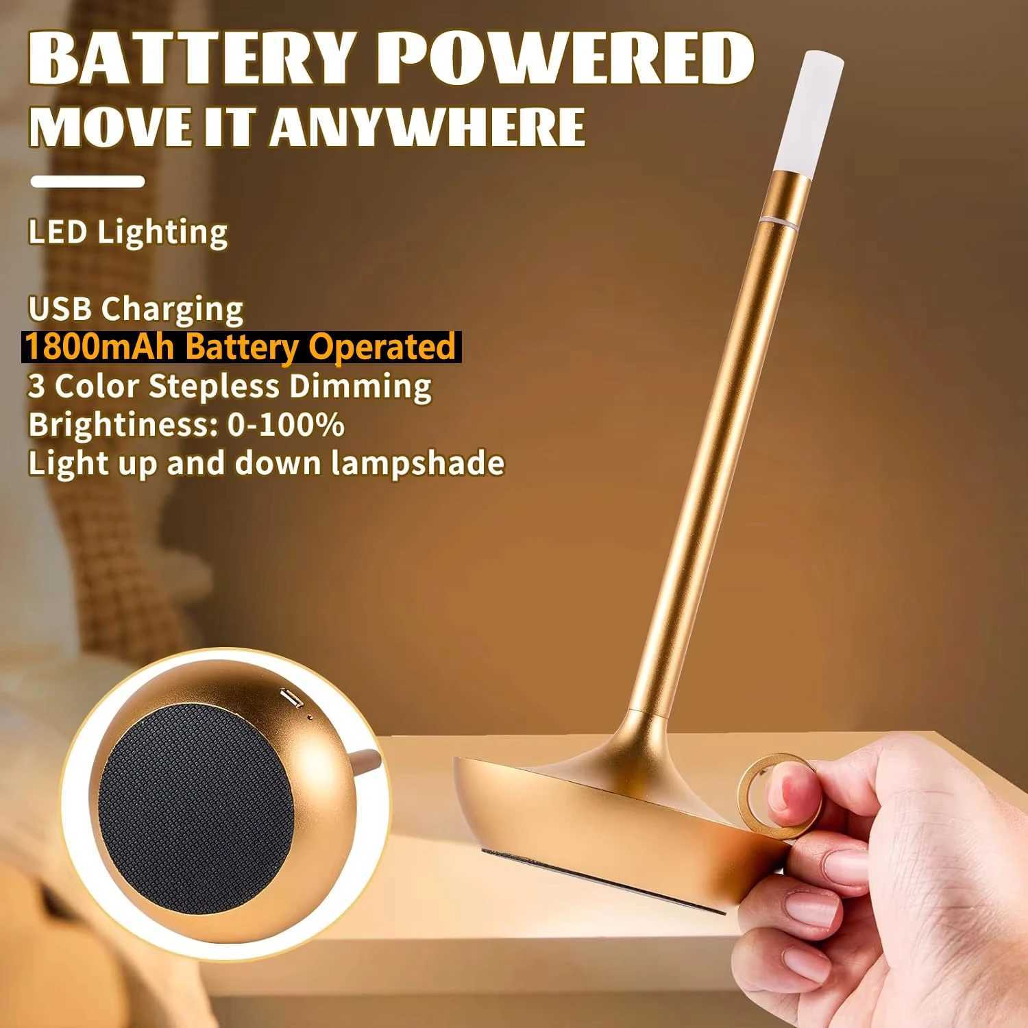 LED Candlelight Camper Table Lamp Rechargeable Touch Night light For Home Descoration Dinner Creative Atmosphere Desk lamp C251115