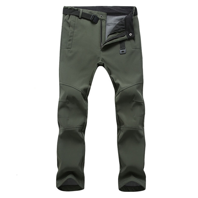 Men's Pants Men's Winter Warm Fleece Pants Men Thermal Long Trousers Male Casual Work Pants Sweatpants Stretch Waterproof Pants Cargo Pants 