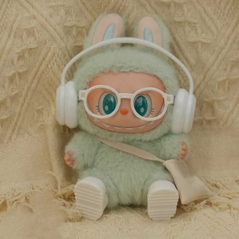 DIY accessories for labubu V1 V2 shoes without lenses glasses stylish plastic headphone set plush doll decoration birthday gift C250924