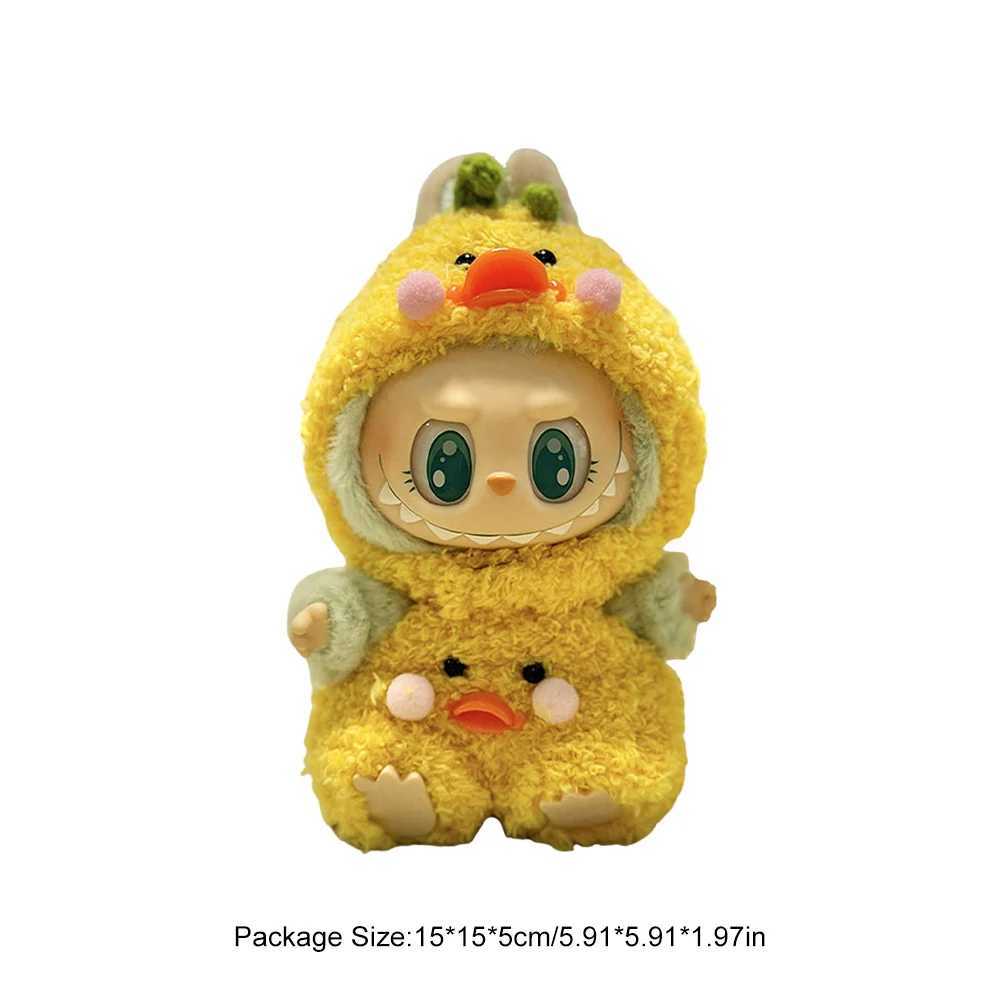 Mini Plush DollS Clothes Cute Outfit Accessories For Labubu V1 V2 Korea Kpop Idol Dolls Goose Dinosaur Macaron Clothing Gifts C250924