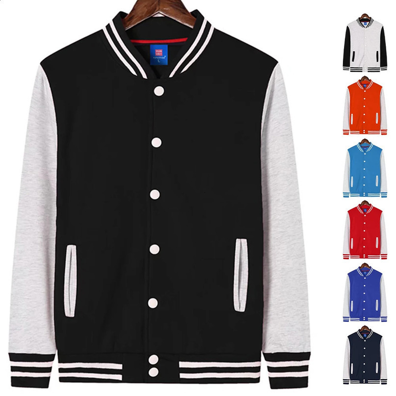 Blank Fleece Casual Varsity Jackets Men Wholesale Fashion Warm College Baseball Jackets For Men Winter Chaqueta Universitaria 250116