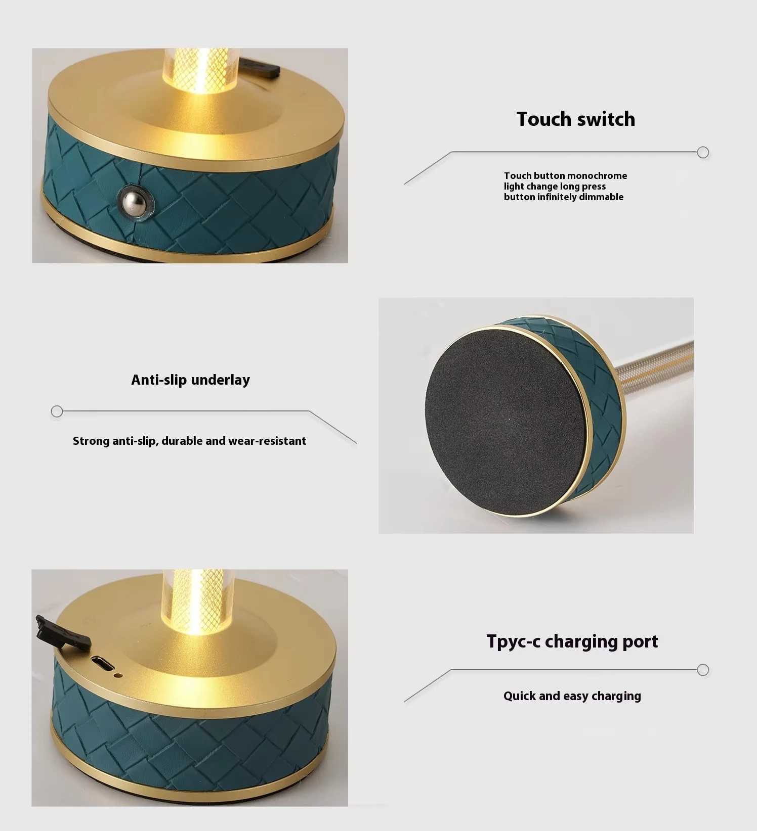 Portable LED Night Lights Rechargeable Quantum Wire Desk Lamp Dimmable Touch Sensor Table Lamp For Home Bedroom Mood Night Light C251115