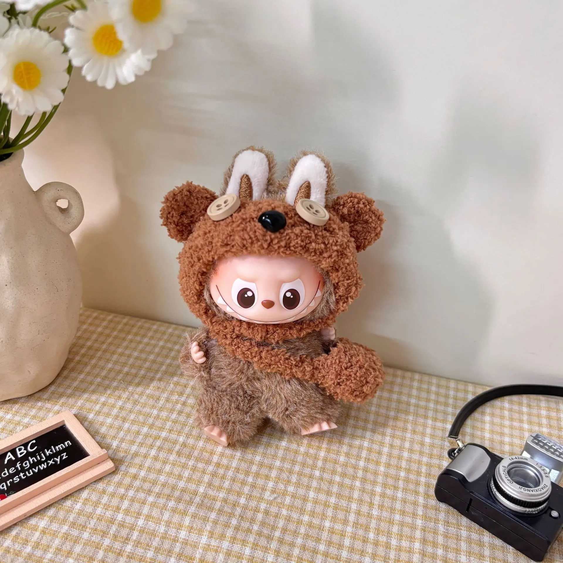 New Labubu 40 Doll Clothes Diy Decoration Accessories girl birthday Gift for 10cm Labubu v4 Clothing Animal dress up Plush Set C250924