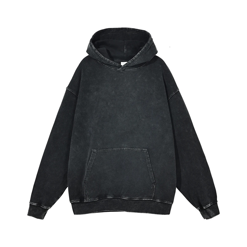 240216 BER Retro Wash Hoodie Men Harajuku Sweatshirts Long Sleeves Hip Hop Pullover Mens Clothing Y2k Streetwear 240717