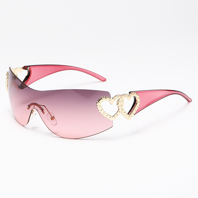 Designer Sunglasses For Women Men Heart Style Sunglasses Fashion Classic Sunglasses Luxury Polarized Goggle Pilot Metal Frame Oversized UV400 Eyewear 