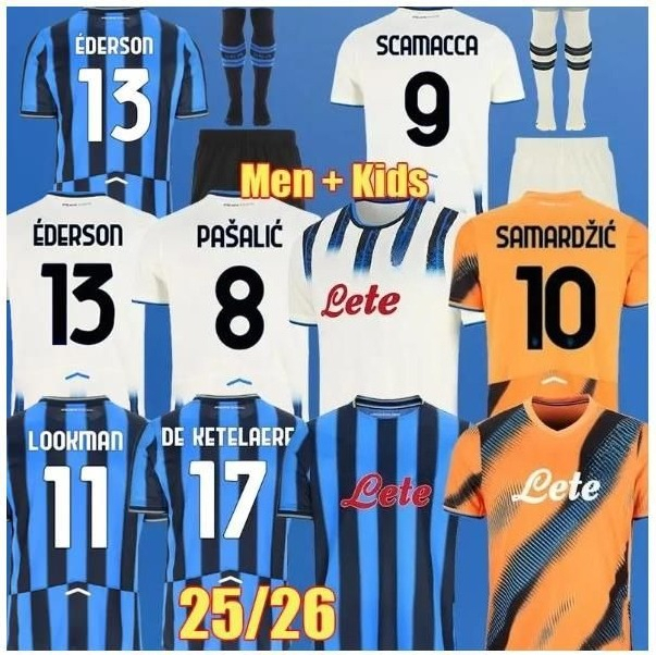 25 26 Atalanta Finals BC Soccer Jersey TOLOI HIEN CUADRADO SCAMACCA RETEGUI LOOKMAN 2025 2026 RUGGERI SCALVINI BRESCIANINI Men Football Shirt Uniform jersey