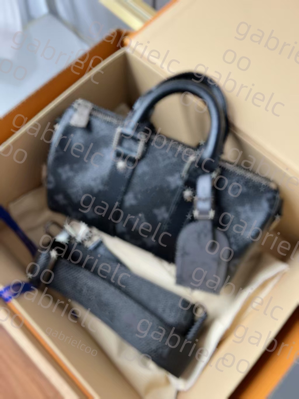 Men's Pouch Shoulder Bag, Black Print Street Style Crossbody Bag for Daily Use