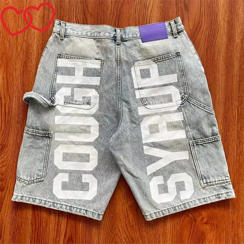 Summer Mens Denim Jeans Thats A Awful Lot of Cough Syrup Shorts Men Y2k Straight Leg Wide Leg Cough Syrup Short Pants for Men 250922